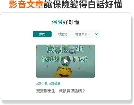 影音文章讓保險變得白話好懂
