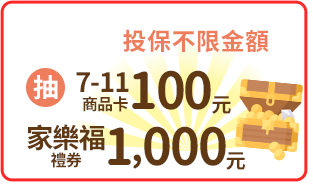 投保不限金額抽SOGO 1,000元禮券