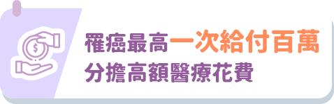 罹癌最高一次給付百萬 分擔高額醫療花費