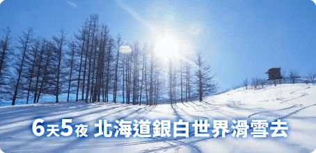 6天5夜 北海道銀白世界滑雪去
