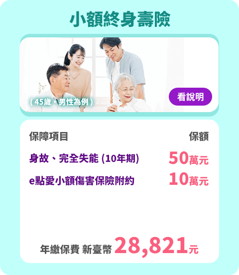 小額終身壽險
