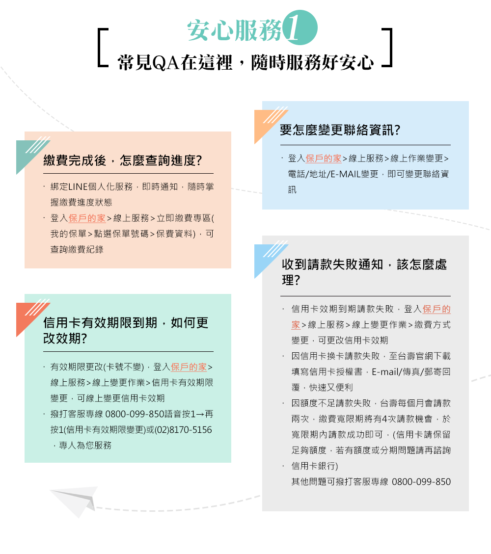 安心服務1：常見QA在這裡，隨時服務好安心