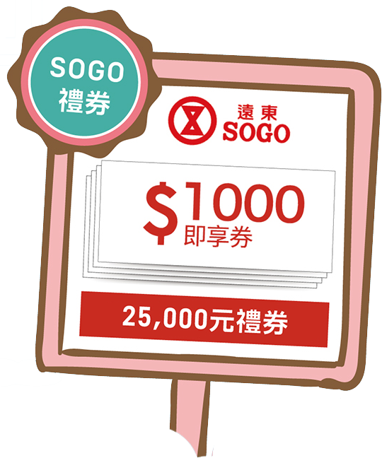 SOGO 2.5萬元禮券